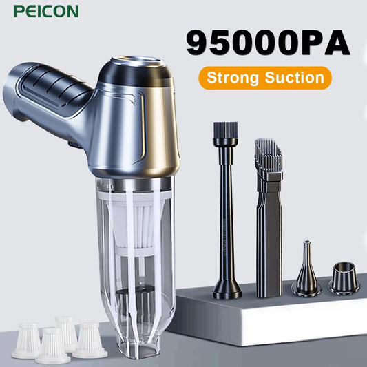 Car Vacuum Cleaner 95000PA Strong Suction Vacuum Cleaner for Car Home Portable Handheld Auto Vacuum Cleaner Powerful Blower